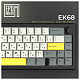 Клавиатура Epomaker EK68 65% Flamingo Switch Hot-Swap (2.4G/BT/USB) RGB UA Black (EK68-B-F)