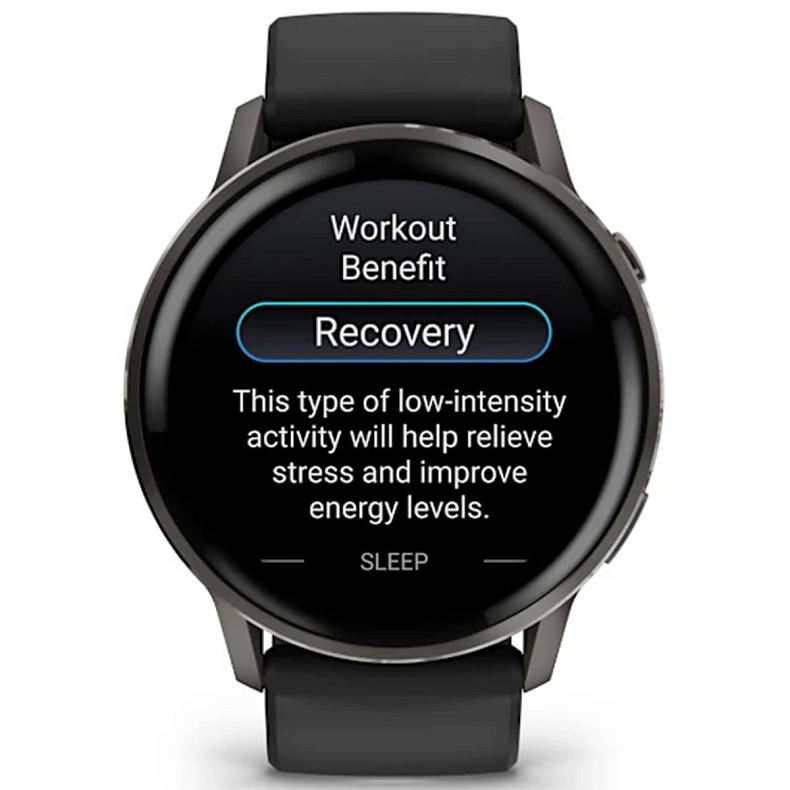 Смарт-годинник GARMIN Venu 4 45 mm Slate with Black Silicone Band (010-03014-00)