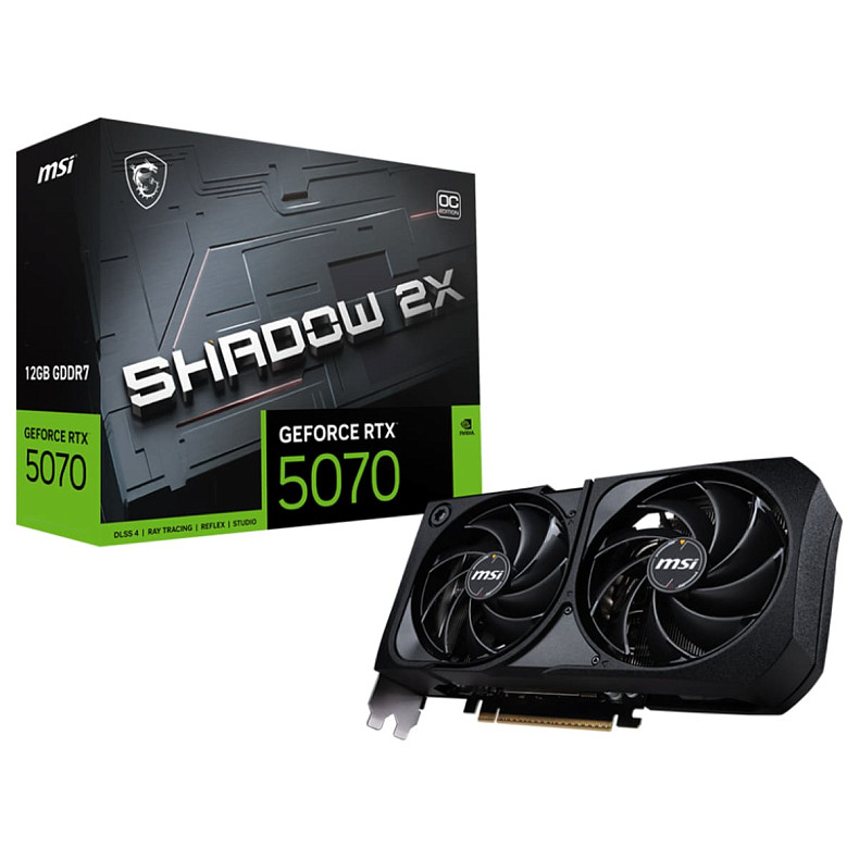 Відеокарта MSI GeForce RTX 5070 SHADOW 2X 12GB GDDR7