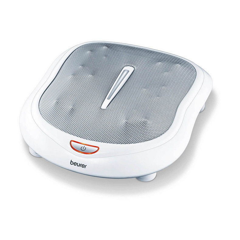 Масажер Beurer для ніг, від мережі, 2 швидкості, 18 головок шиацу, підігрів, білий