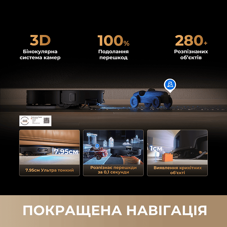 Робот-пилосос миючий Dreame Bot X60 Ultra Complete Black