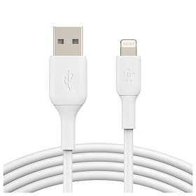 Кабель USB-A > Lightning зарядка/синхронизация Belkin, 1м, PVC, белый