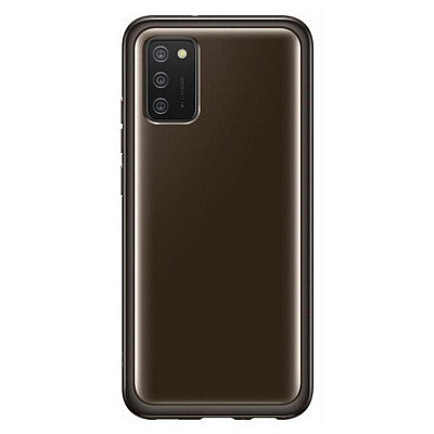 Чехол-накладка Samsung Soft Clear Cover для Samsung Galaxy A02s SM-A025 Black (EF-QA025TBEGRU)