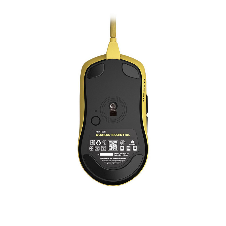 Мышка Hator Quasar Essential Yellow (HTM-402) USB