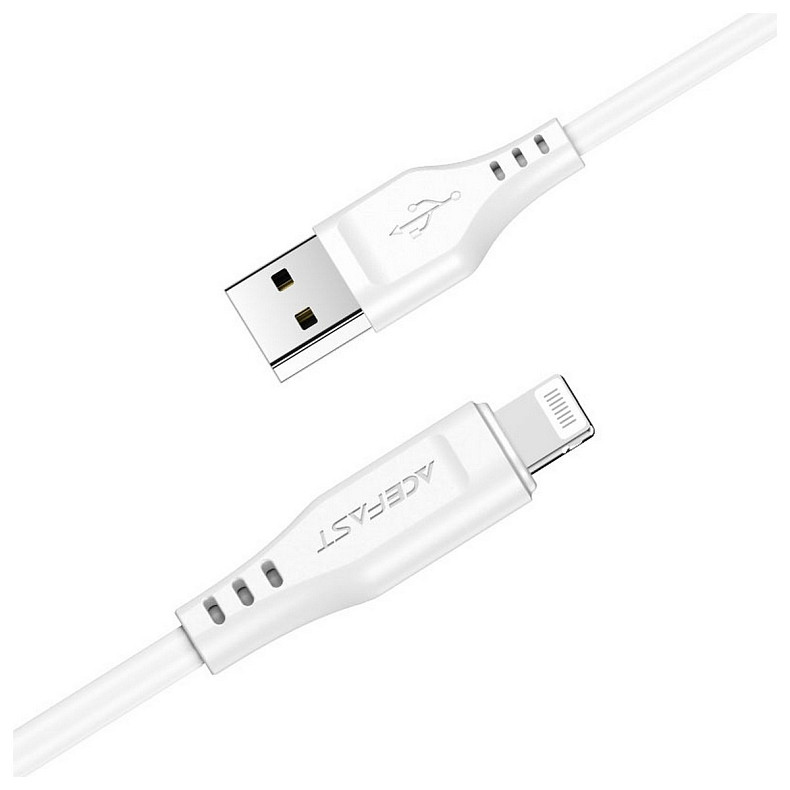 Кабель USB 2.0 USB-A to Lighting, 1,2 м, 2,4A, TPE C3-02 White Acefast