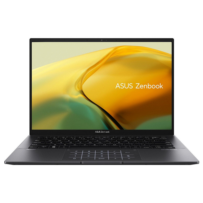 Ноутбук ASUS Zenbook 14 UM3402YA-KP752 14" WQXGA IPS, AMD R5-7430U, 16GB, F1TB, UMA, NoOS, Черный