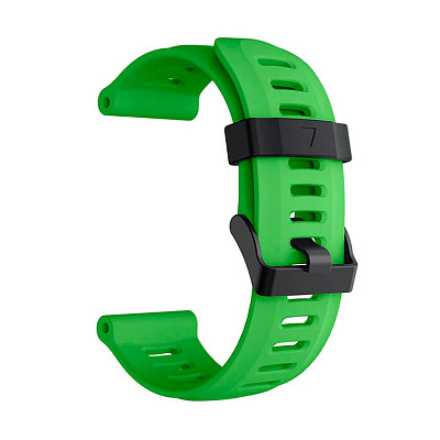 Универсальный силиконовый ремешок для часов 26мм Smooth Silicone Band Green