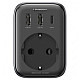 Зарядное устройство Ugreen CD314 30W Outlet Extender (2хUSB-A+USB-C) Black (90613)