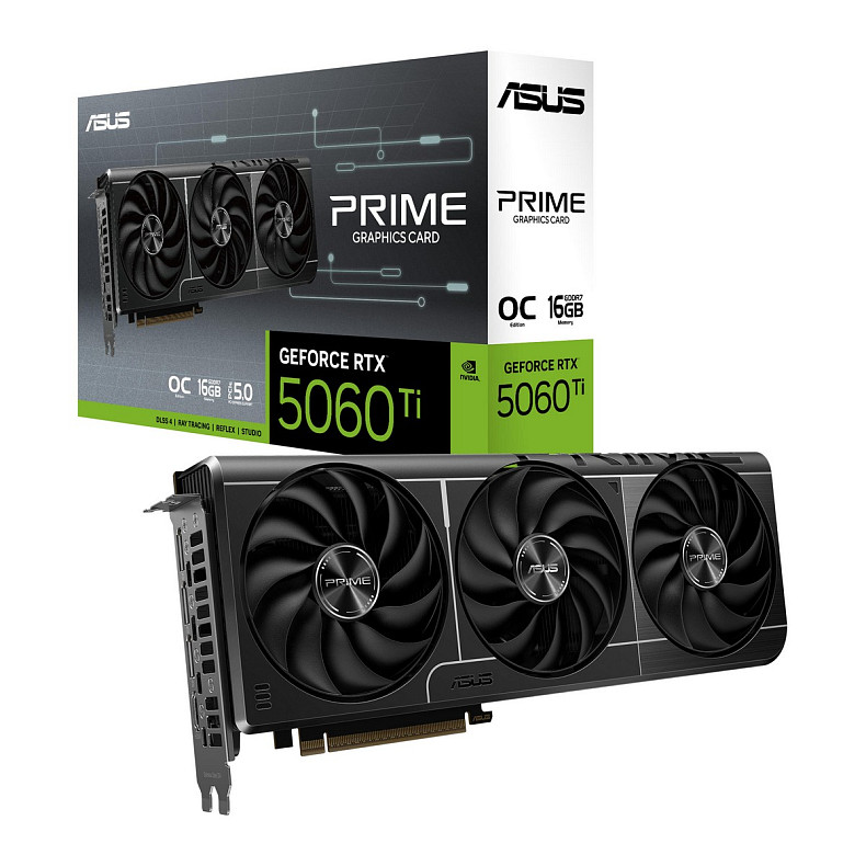 Відеокарта Asus Prime OC GF RTX 5060 Ti 16GB GDDR7 (PRIME-RTX5060TI-O16G)