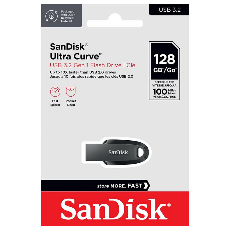 USB флеш-накопитель SanDisk 32GB USB 3.2 Type-A Ultra Curve Black