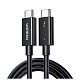 Кабель Ugreen US501 USB - USB-C, 0.8м, Black (30389)