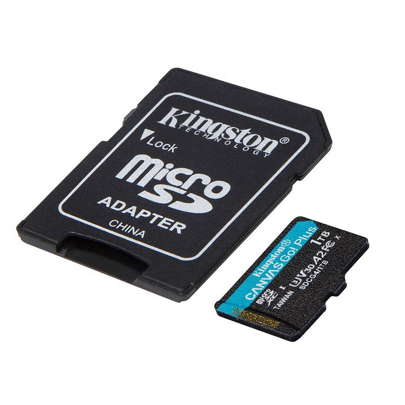 Карта пам'яті MicroSDXC 1TB UHS-I/U3 10 Kingston Canvas Go! Plus R200/W160MB/s + SD-адаптер (SD