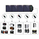 Солнечное зарядное устройство Choetech 80W (158x41см) USB 5V/2.4A + 5V/2.4A QC3.0 + USB-C PD3.0 (30W