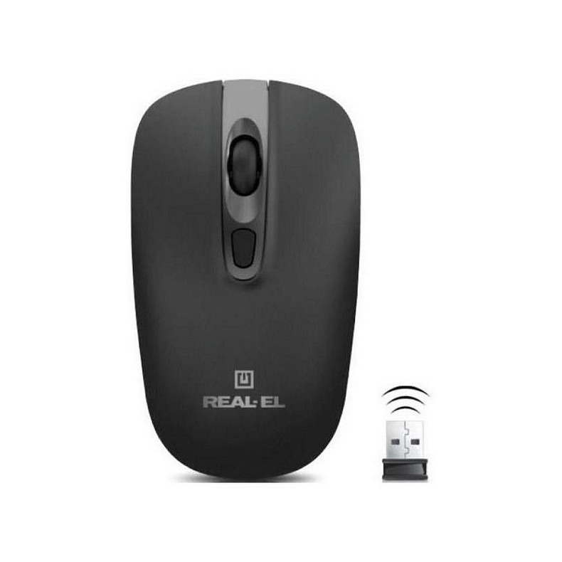 Мышь беспроводная REAL-EL RM-350W Black