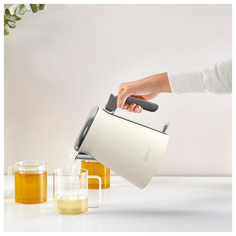 Електрочайник Tefal Collection 1.68л, Strix, нерж. сталь, бежевий