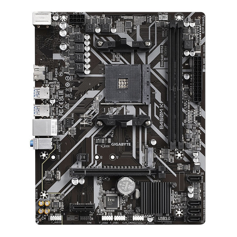 Материнська плата Gigabyte B450M K Socket AM4