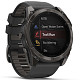 Спортивний годинник GARMIN Fenix 8 51mm AMOLED Sapphire Carbon Gray DLC Titanium with Black Silicone Band