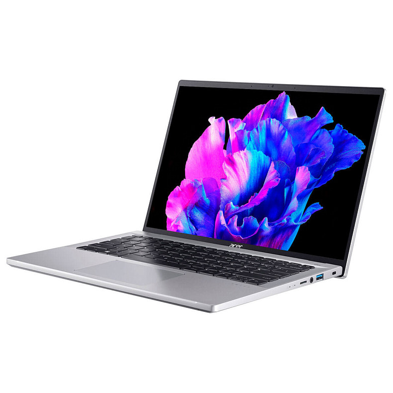 Ноутбук Acer Swift Go 14" SFG14-71 14" 2.2K IPS, Intel i7-1355U, 16GB, F512GB, UMA, Lin, сріблясти