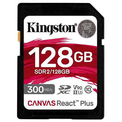 Карта памяти Kingston SD 128GB C10 UHS-II U3 (SDR2/128GB)