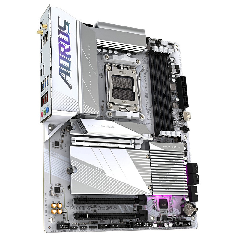 Материнская плата GIGABYTE B650E A ELITE X ICE sAM5 B650 4xDDR5 M.2 HDMI DP Wi-Fi BT mATX