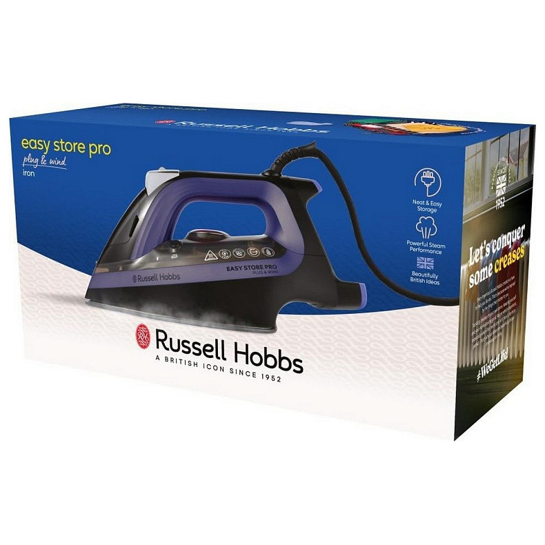 Утюг Russell Hobbs Easy Store Pro, 2400Вт, 320мл, паровой удар -200гр, постоянная пара - 50гр, собери