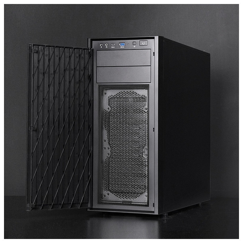 Корпус Chieftec UNI BW-01B-OP, без БЖ, 1x USB Type C, 1 x USB3.0, ATX, Black