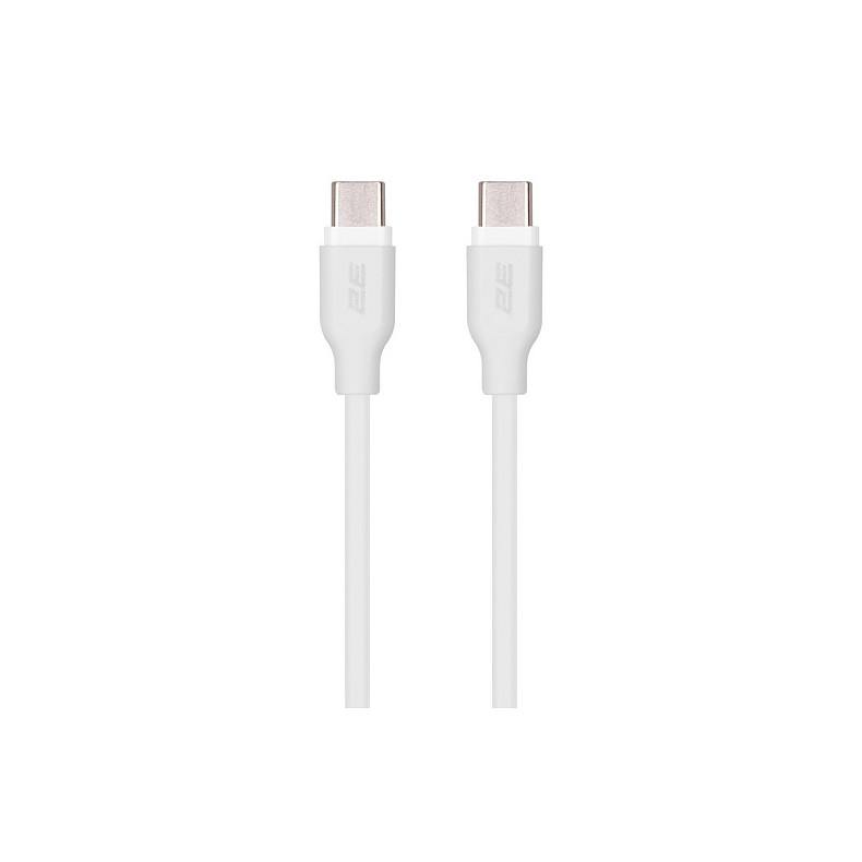 Кабель 2E USB-C > USB-C, 1м, 60Вт, Glow, білий