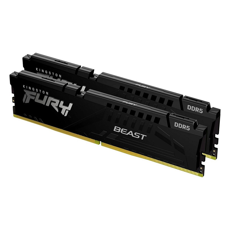 ОЗП Kingston Fury Beast DDR5 2x32GB 6000MHz Black (KF560C30BBEK2-64)