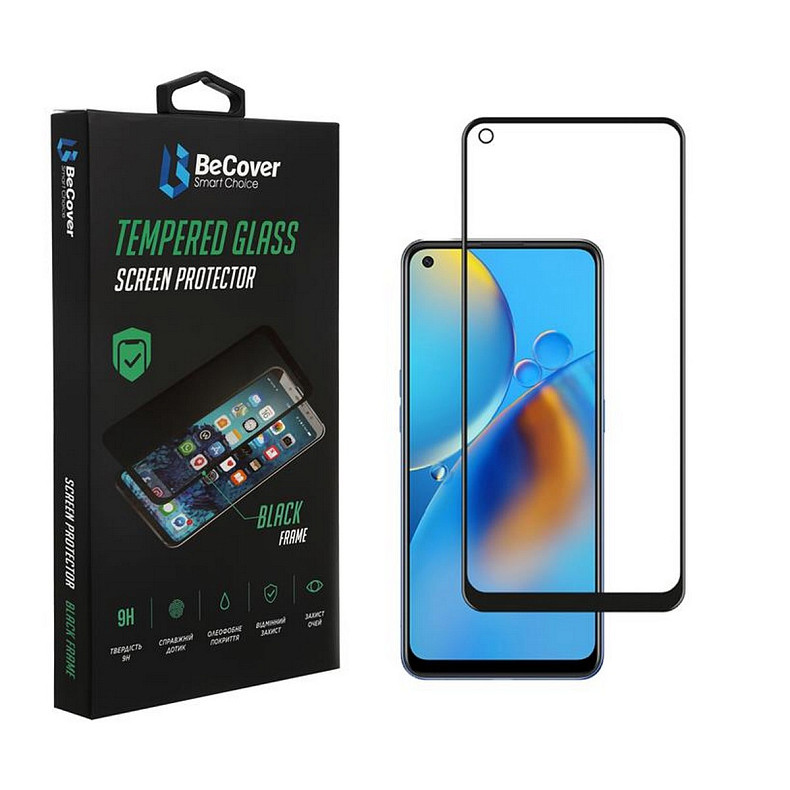 Захисне скло BeCover для Oppo A74 Black (706656)