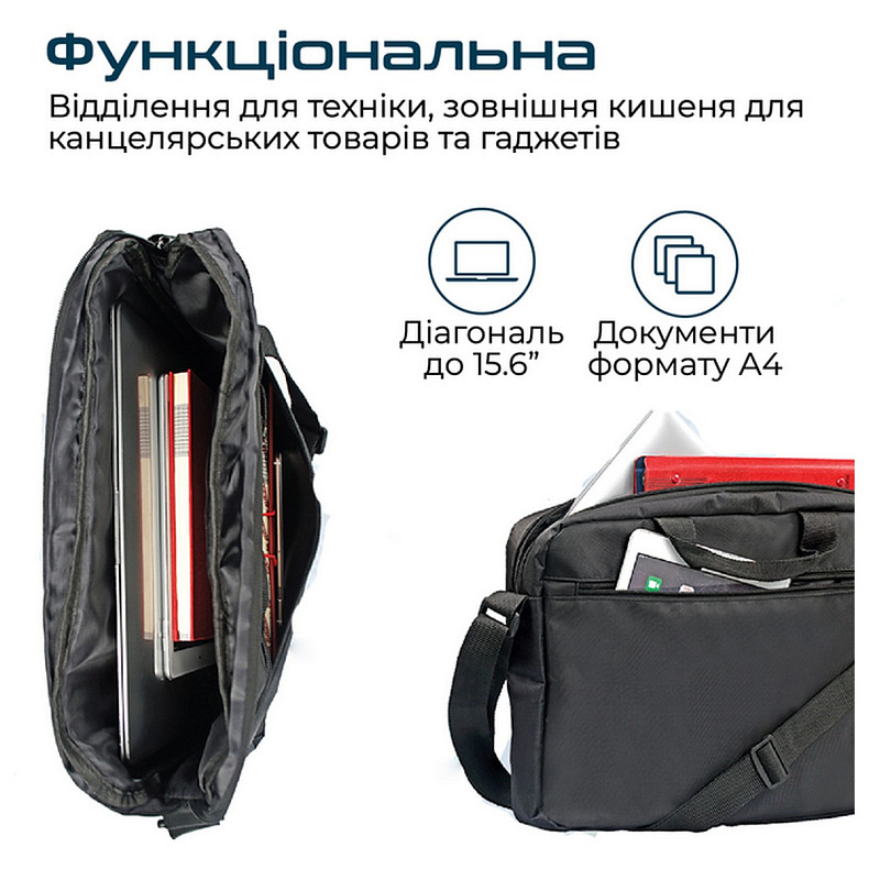 Сумка для ноутбука Promate Gear-MB Black