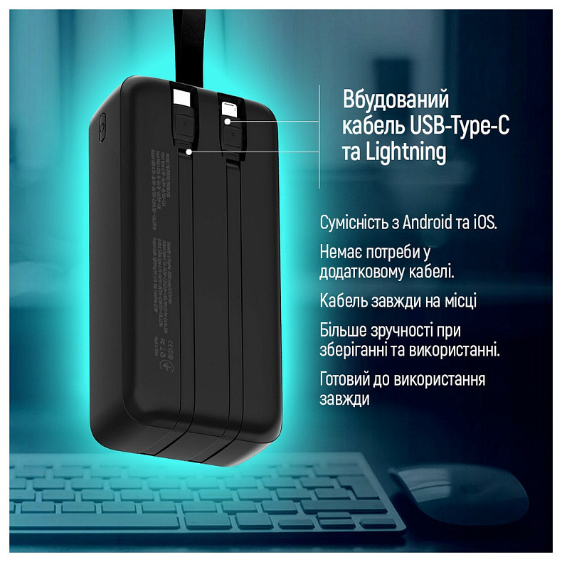Универсальная мобильная батарея ColorWay EnergyPlus 30000mAh Black (CW-PB300LPB4BK-PDD)