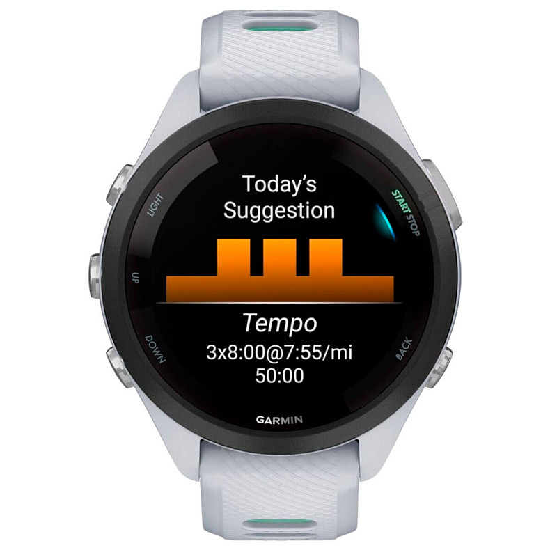 Спортивний годинник GARMIN Forerunner 265S Black Bezel with Whitestone Case and Whitestone/Neo Tropic Silicone Band