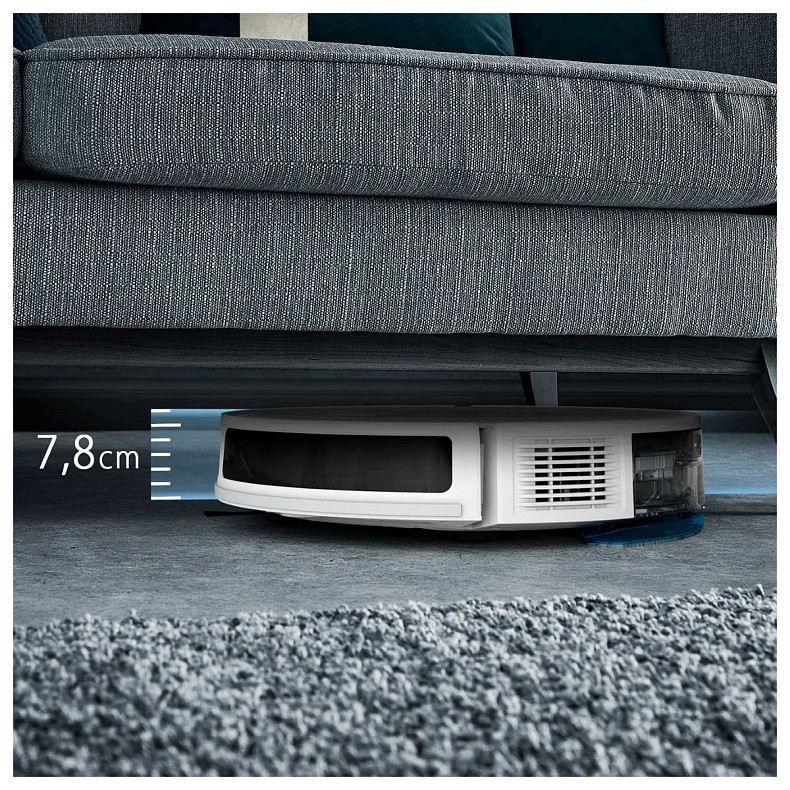 Робот-пылесос Rowenta моющий X-Plorer Serie 70, 2300ПаВт, h=7.8см, 0.3л, конт пыль -0.4л, автон. робо