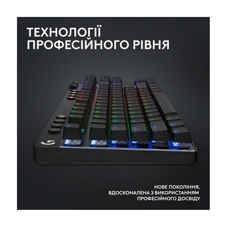 Клавіатура Logitech G PRO X TKL Lightspeed Black Tactile (920-012136)