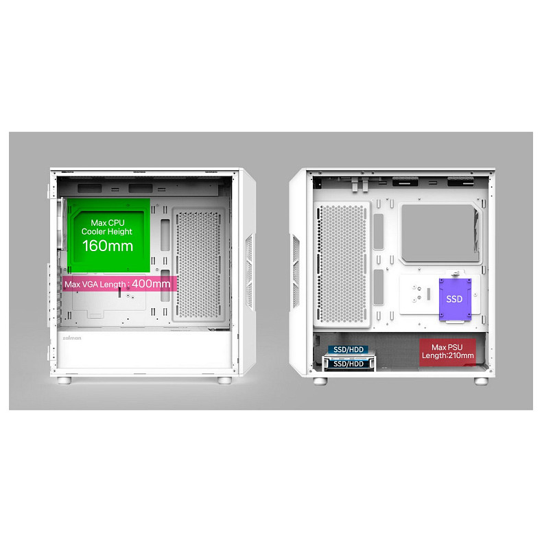 Корпус Zalman i3 Neo ARGB V2 White