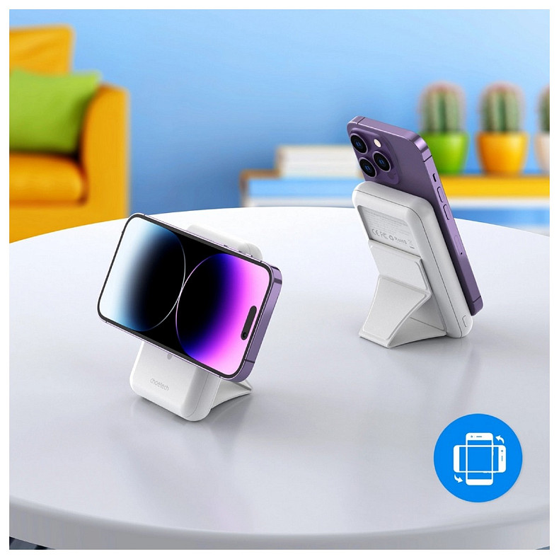 УМБ Choetech Magnetic Wireless 10000mAh 20W PD, QC3.0 USB-A+USB-C White