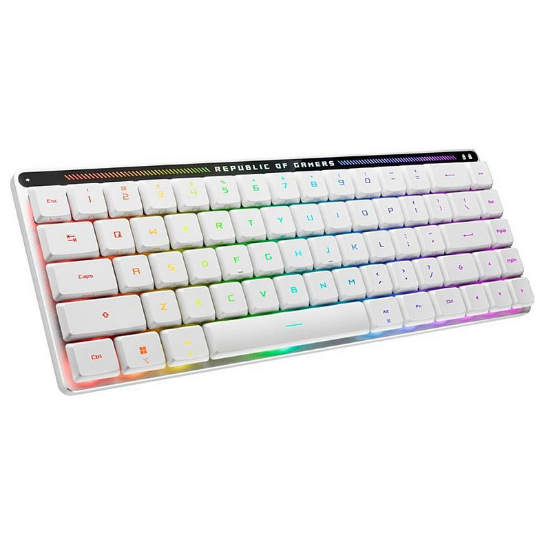 Клавіатура бездротова Asus ROG Falchion RX Low Profile 68key NX RD EN RGB White (90MP03EC-BKUA10)