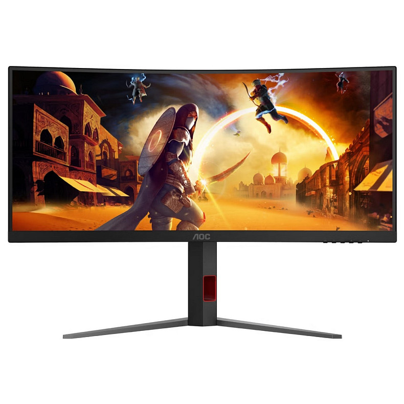 Монітор AOC 34" CU34G4Z, WQHD, Fast VA, вигн., 240Гц, 2хHDMI, DP, USB-hub, HAS