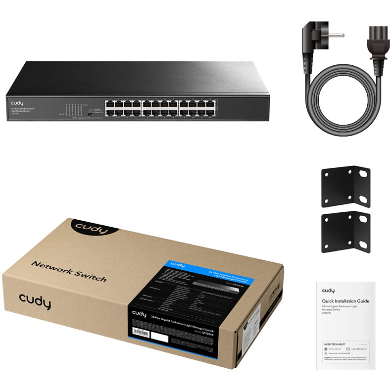 Коммутатор Cudy GS1024E, 24-Port Gigabit Easy-Managed Switch