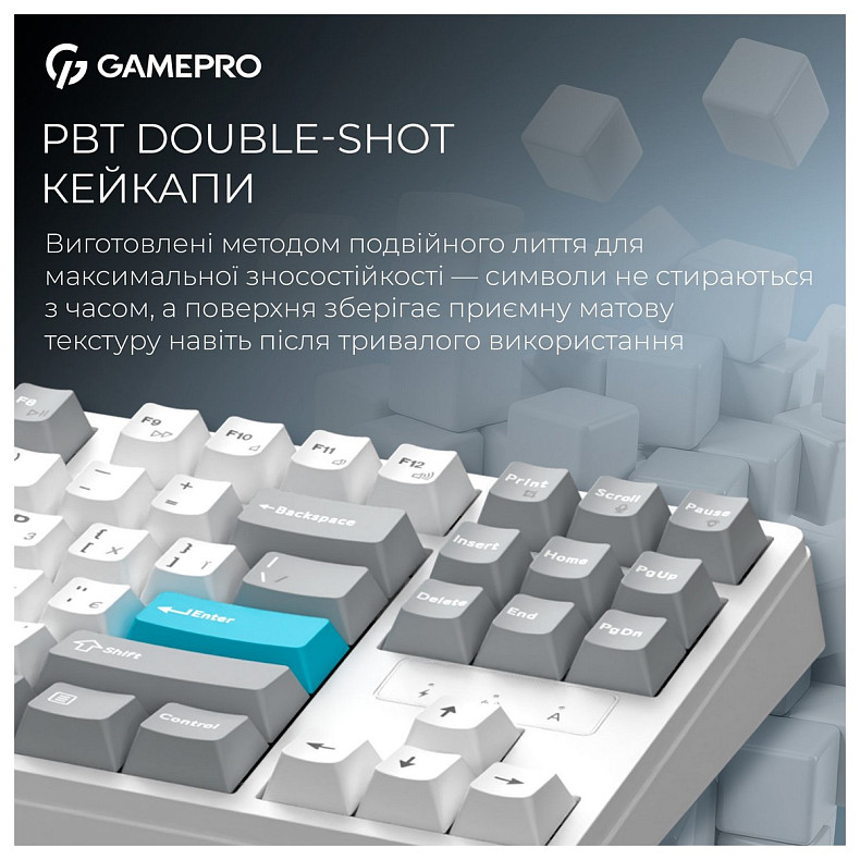 Клавиатура GamePro Asgard Ragnar Keychron Super Red Switch White (MK285WH)