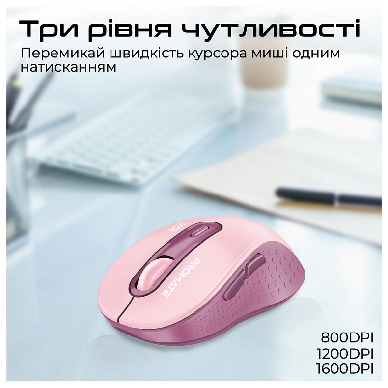 Мышь Promate Ken Pink