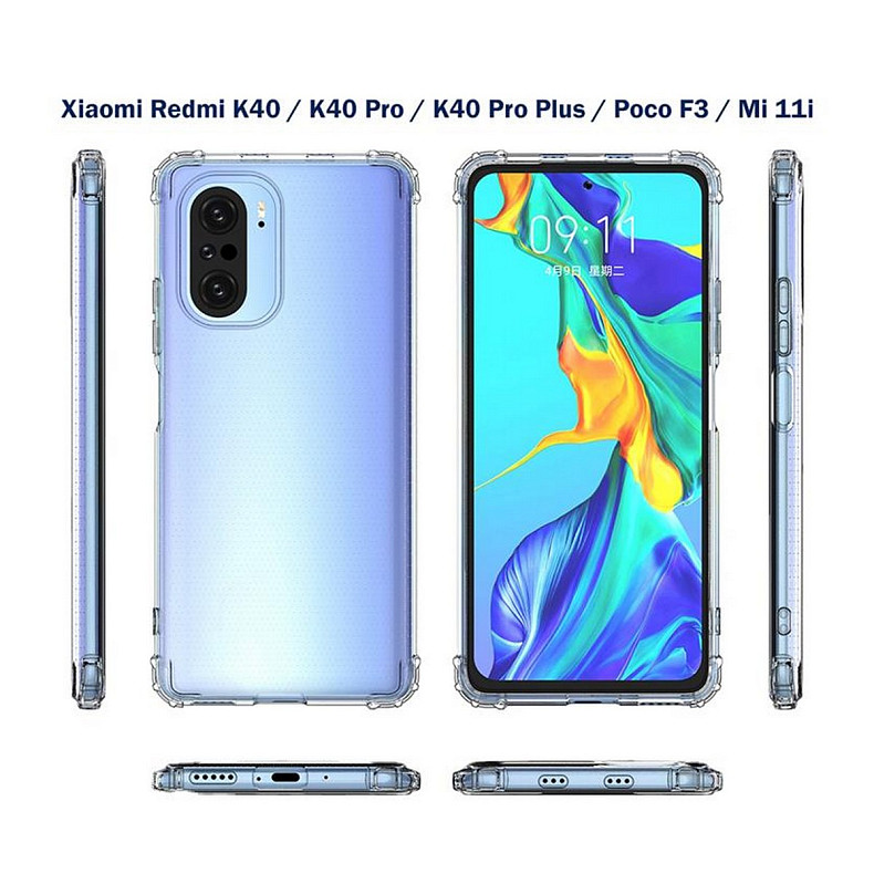 Чохол-накладка BeCover Anti-Shock для Xiaomi Redmi K40/K40 Pro/K40 Pro Plus/Poco F3/Mi 11i Clear (70