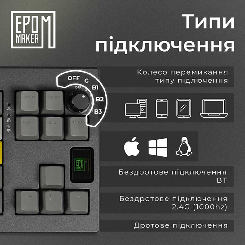 Клавіатура EPOMAKER Shadow-X Flamingo Black (SHX-B-F)