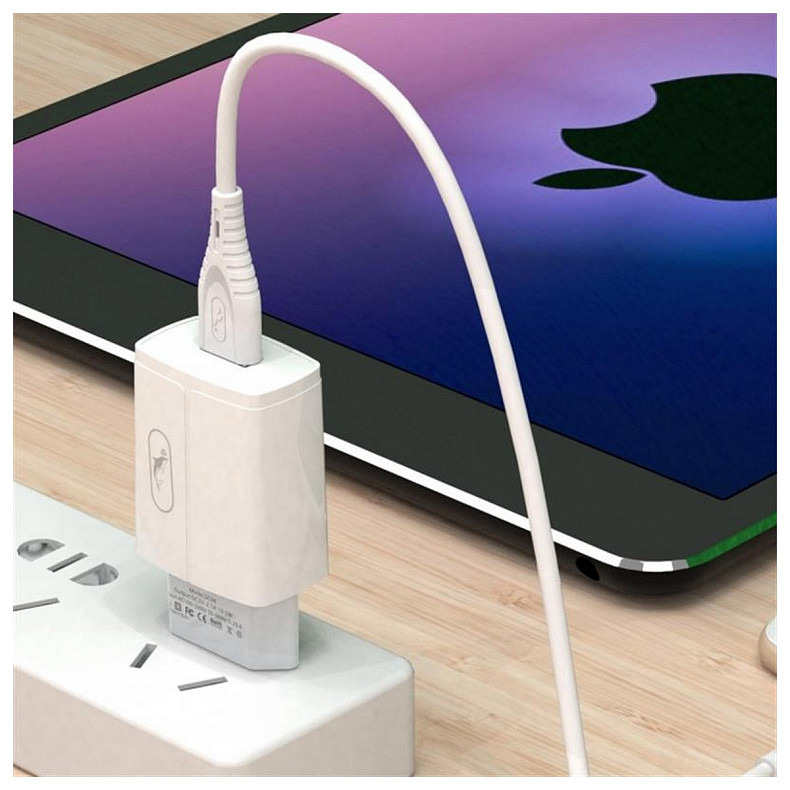 Зарядний пристрій SkyDolphin SC06 (1USBx2.4A) White (SDMZP-000177)