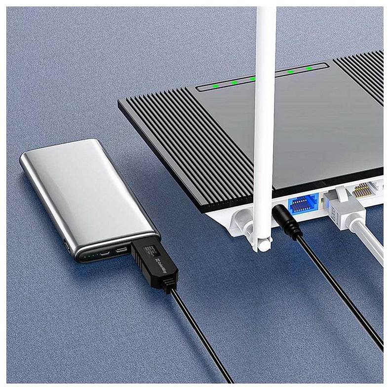 Кабель ColorWay для роутера 9V (USB-DC 5.5х2.5mm) 1 м, Black (CW-CBUD066-BK)