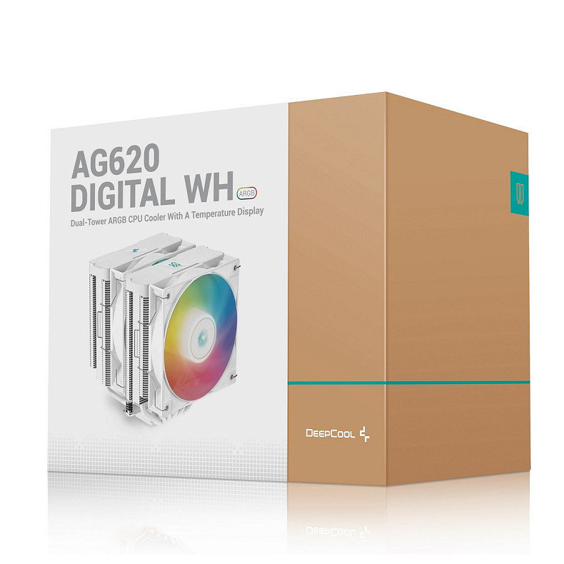 Кулер процессорный DeepCool AG620 Digital WH ARGB (R-AG620-WHADMN-G-2)