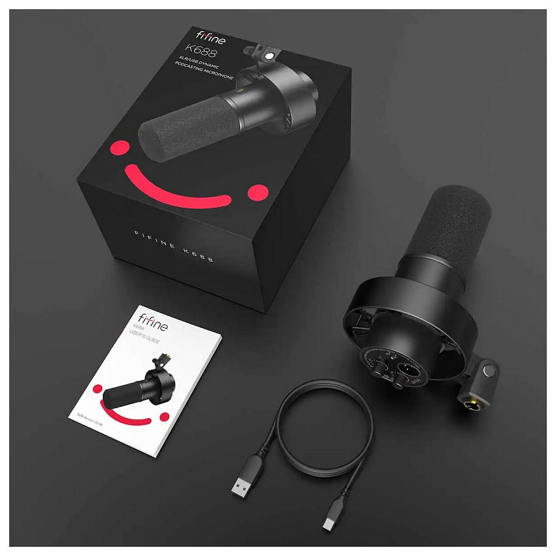 Микрофон динамический Fifine K688 XLR/USB