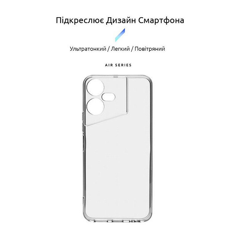 Чехол-накладка Armorstandart Air для Tecno Pova Neo 3 (LH6n) Camera cover Transparent (ARM70380)