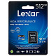 Карта памяти LEXAR MICRO SDXC 512GB UHS-I W/ADAPTER (LSDMI512BB633A)