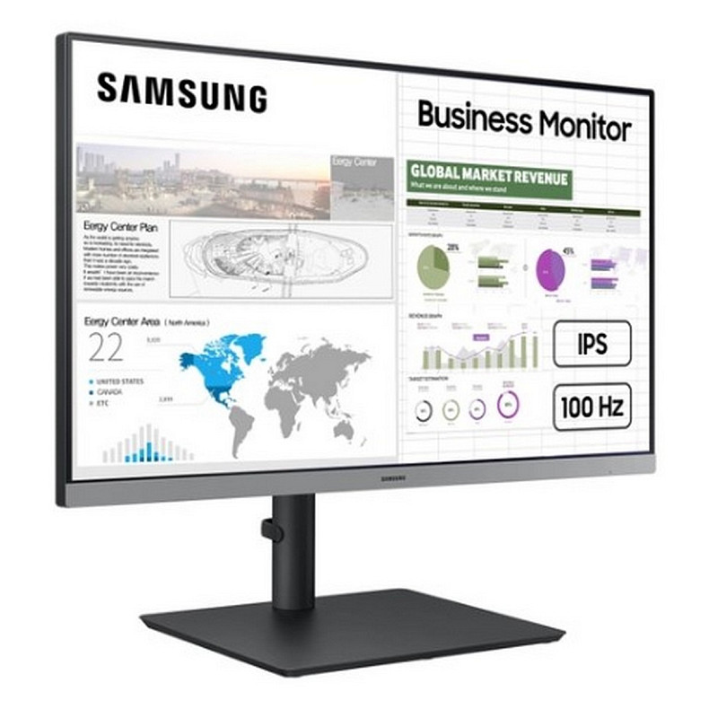 Монітор Samsung 23.8" S24C430 HDMI, DP, USB, IPS, 100Hz, 4ms